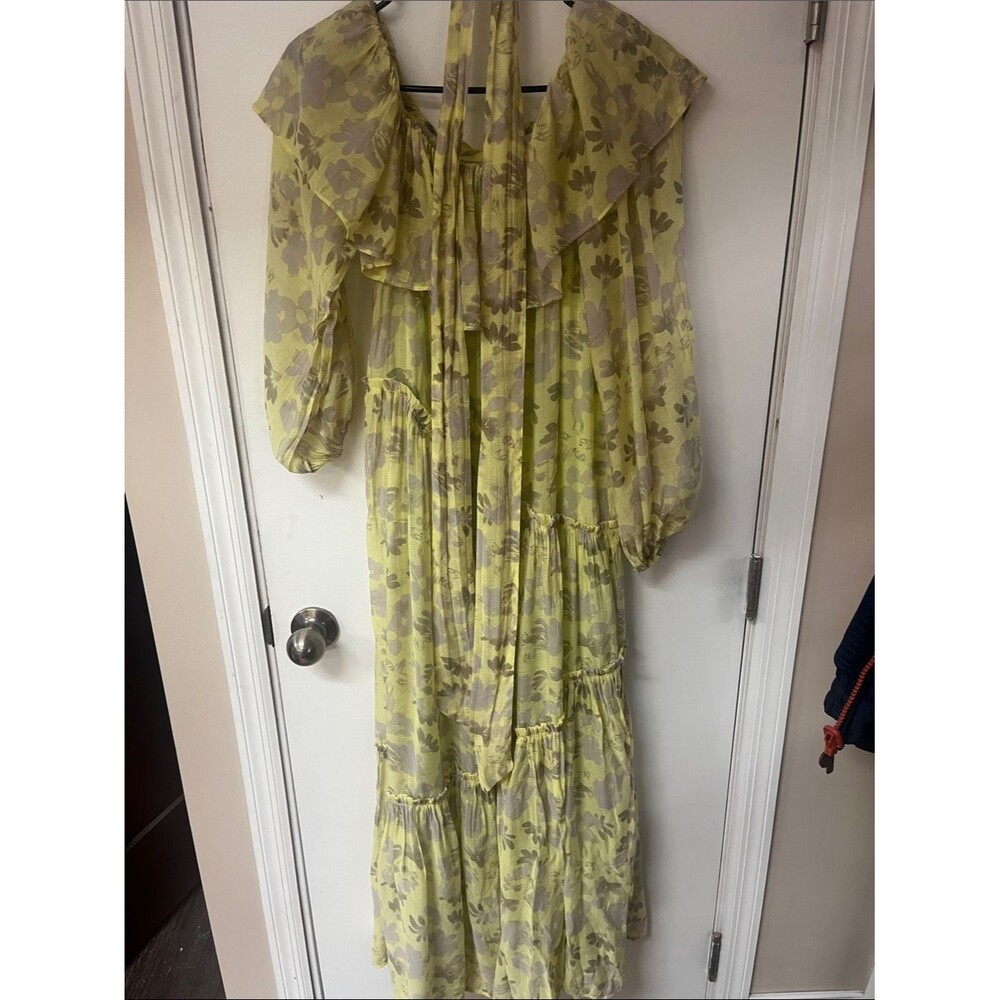Astr-the-label Women's Green and Yellow Dress